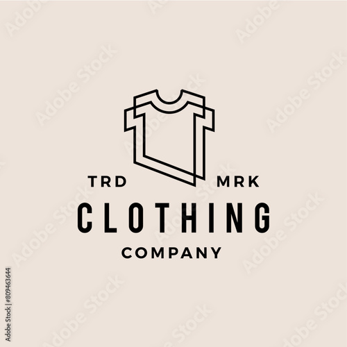 clothing tshirt tee shop store apparel hipster vintage logo vector icon illustration © gaga vastard