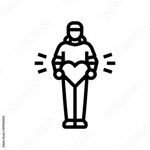 self expression emo line icon vector. self expression emo sign. isolated contour symbol black illustration