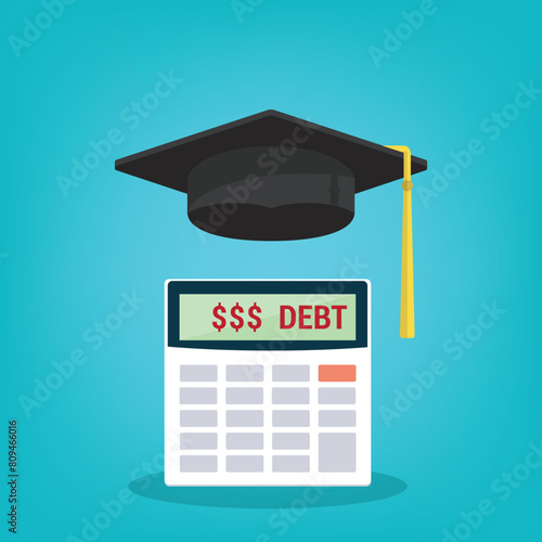 A graduate student calculates a student loan