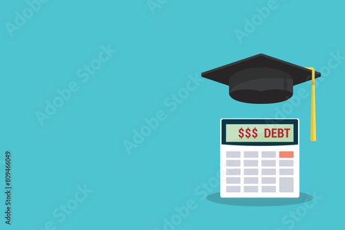 A graduate student calculates a student loan