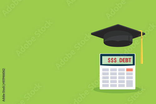 A graduate student calculates a student loan