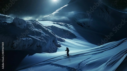 Snowbound Solitude: A Snowboarder's Journey
