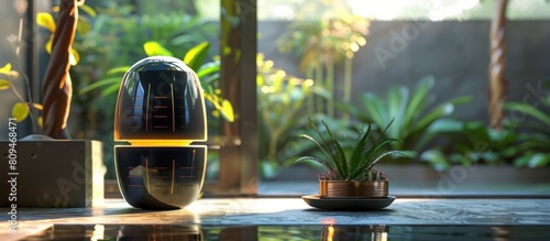 A high tech mosquito deterring device with a sleek modern design for urban living spaces photo