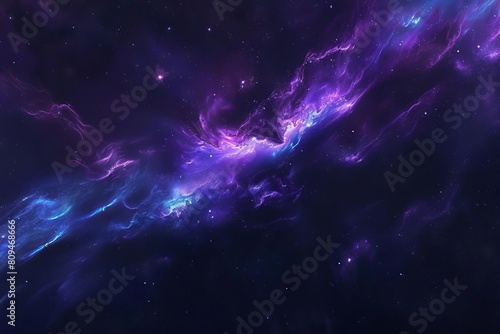 A cosmic nebula gradient with streaks of starlight transitioning from deep blue to bright violet