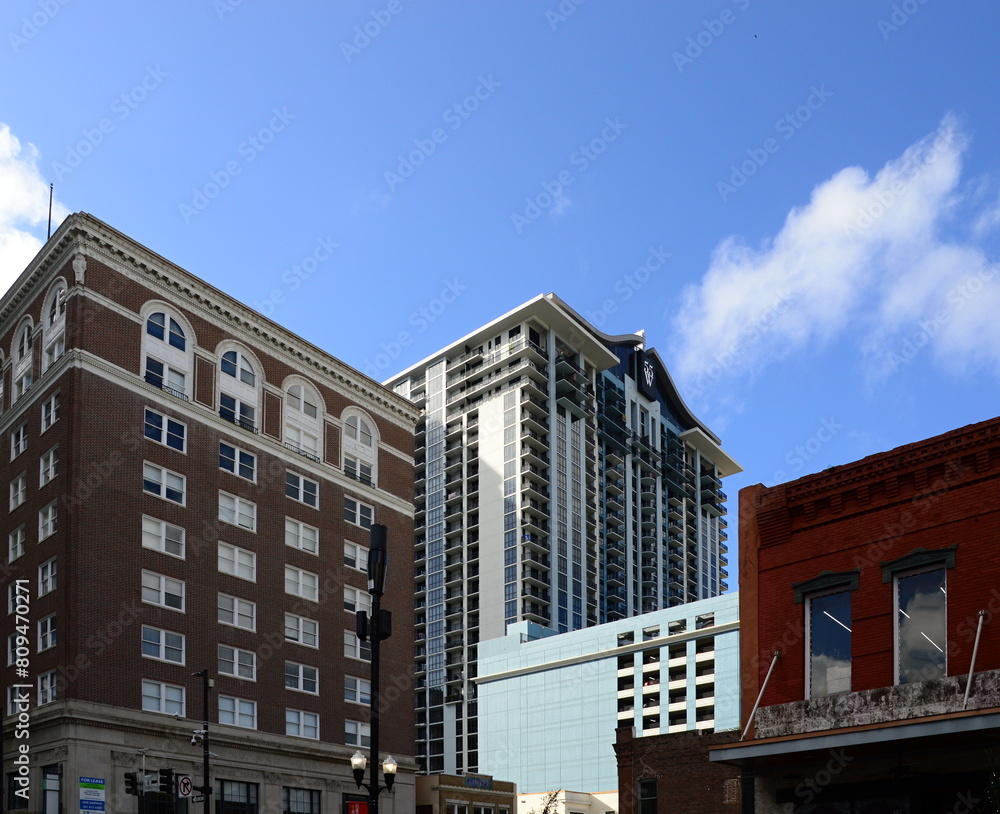 Historical and Modern Buildings in Downtown Orlando, Florida