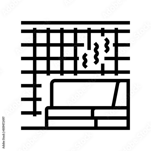 steam room line icon vector. steam room sign. isolated contour symbol black illustration