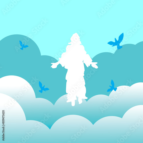 Ascension Day. Lord. Perfect for cards  banners  posters  social media and more.