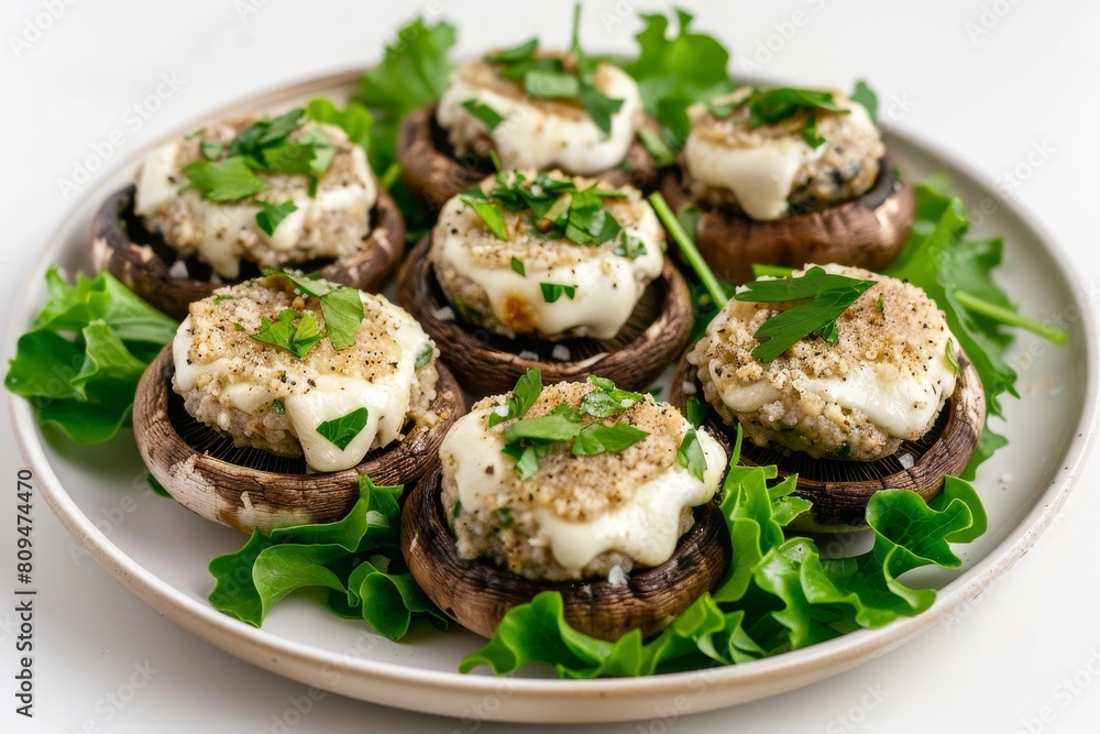 Easy Air Fryer Stuffed Mushrooms with Cheese and Herbs