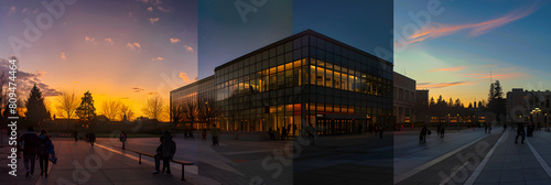 Time-lapse Journey: Capturing Varying Hours at the UW Library © Jared