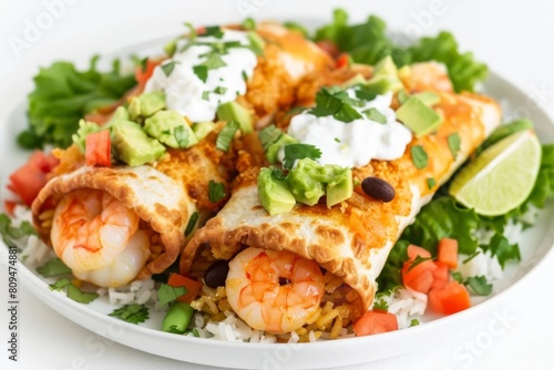 Impressive Air Fryer Shrimp Chimichangas with Cilantro and Lime