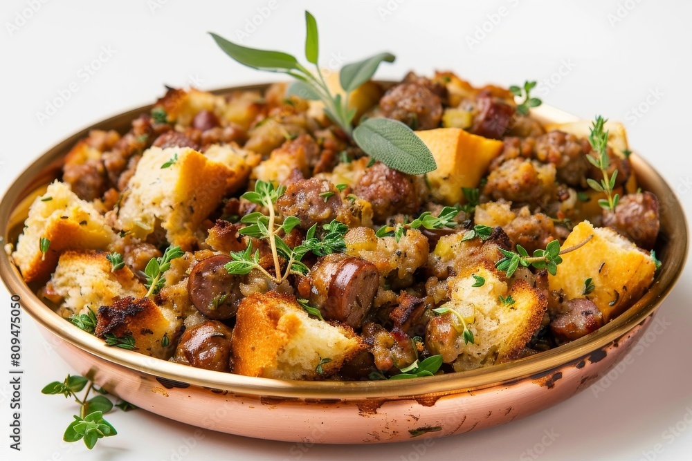 Succulent Bite: Air Fryer Sausage Stuffing with Aromatic Sage Sprigs Succulent Bite: Air Fryer Sausage Stuffing with Aromatic Sage Sprigs