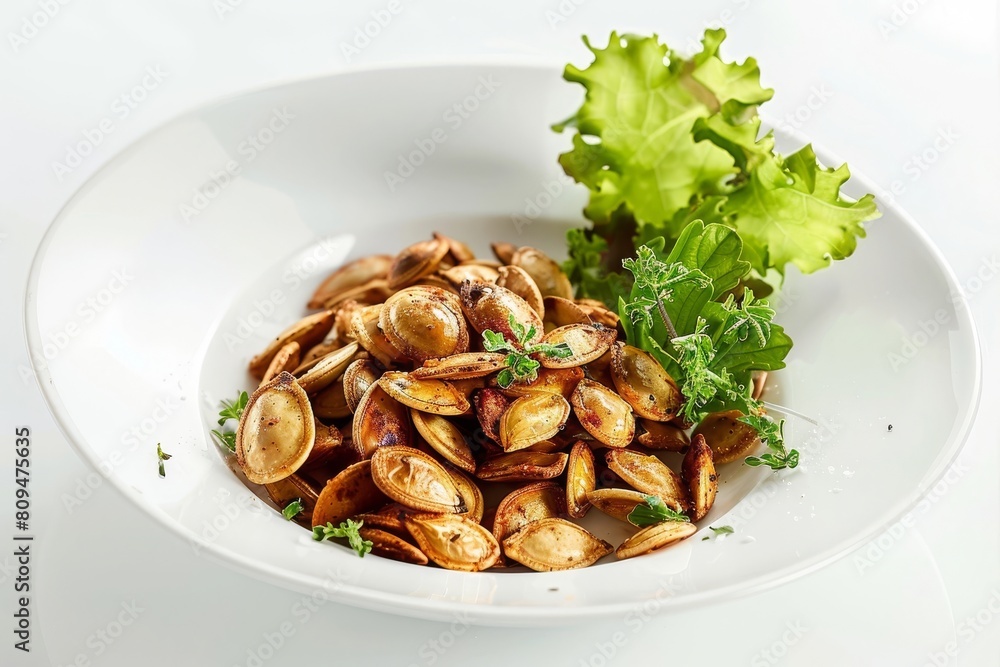 Freshly Roasted Air-Fried Pumpkin Seeds in Bowl Freshly Roasted Air-Fried Pumpkin Seeds in Bowl