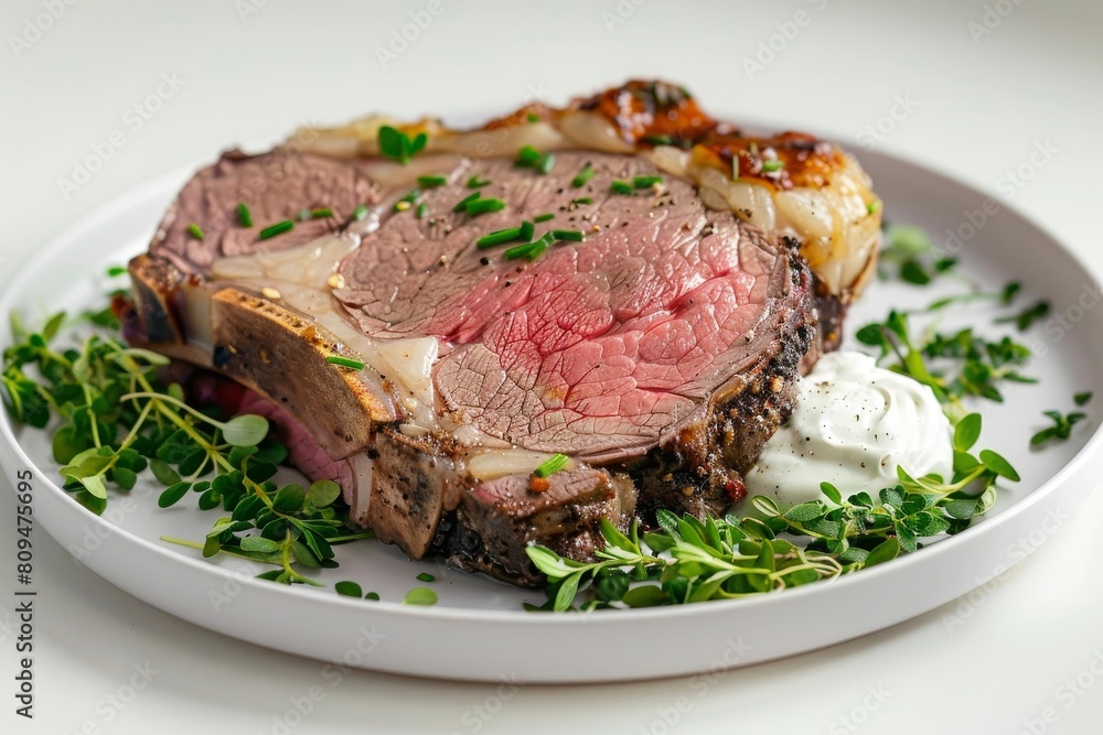 Succulent Air Fryer Prime Rib with Velvety Horseradish Cream
