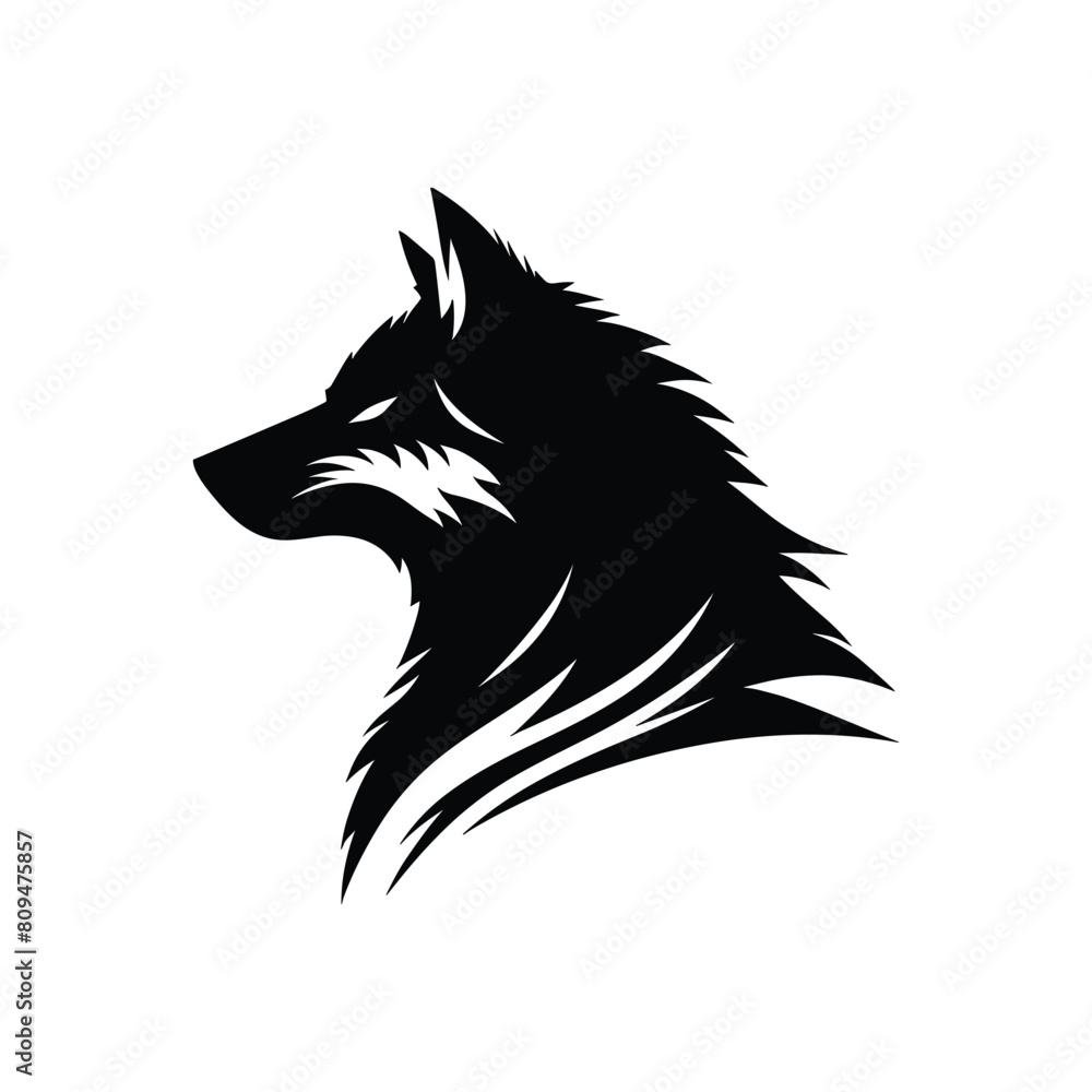 Obraz premium wolf silhouette Vector
