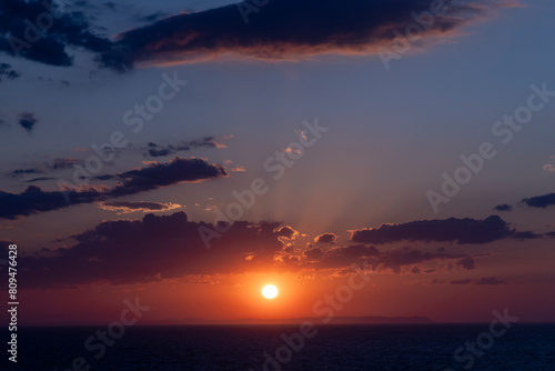 Sunset over the Atlantic Ocean