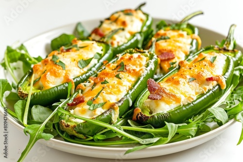 Crispy Air Fried Jalapeño Poppers with Creamy Cheese and Bacon Bits