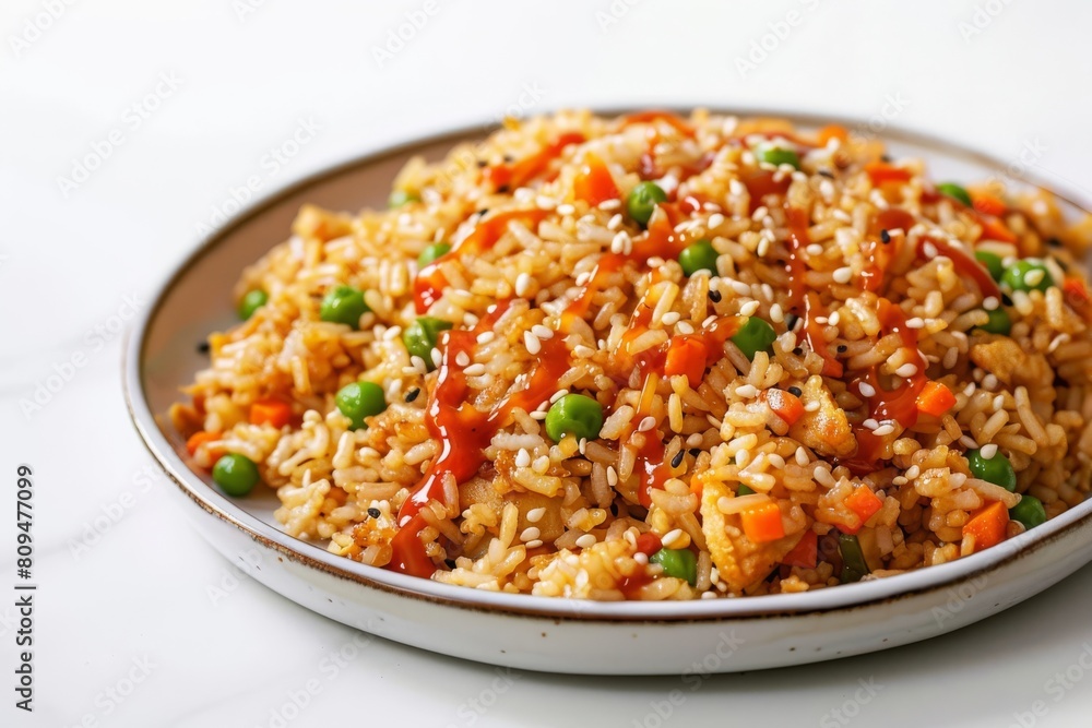 Air Fryer Fried Rice with a Touch of Spice