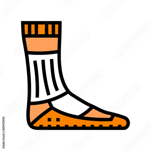 athletic socks clothing color icon vector. athletic socks clothing sign. isolated symbol illustration