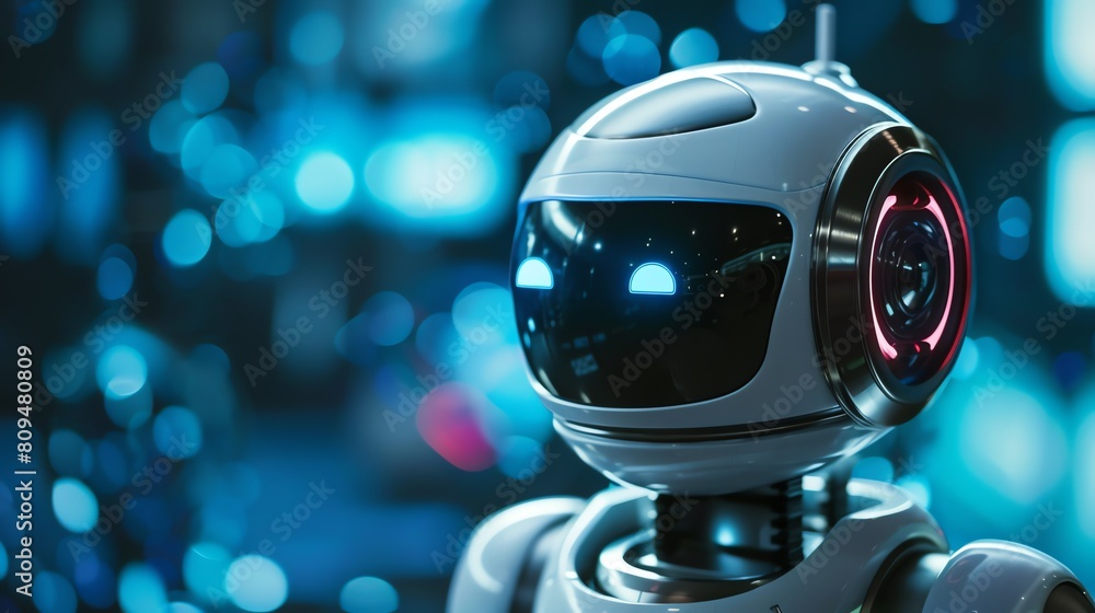 Advanced robot with blurred background Advanced robot with blurred background