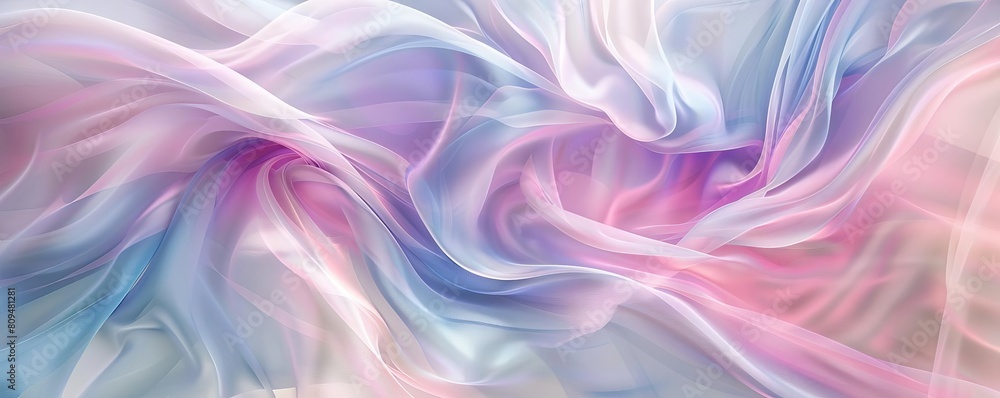 An abstract swirl pattern of pastel colors resembling flowing fabric in a gentle breeze An abstract swirl pattern of pastel colors resembling flowing fabric in a gentle breeze
