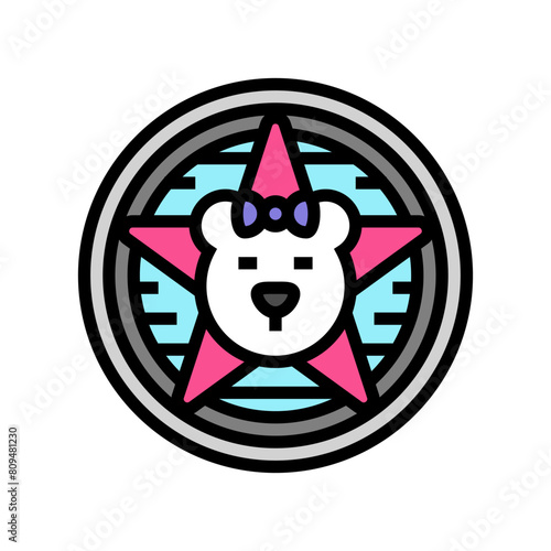 indie emo color icon vector. indie emo sign. isolated symbol illustration