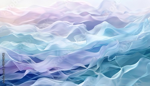 An abstract wave pattern made of pastel hues  evoking the peaceful ebb and flow of the ocean