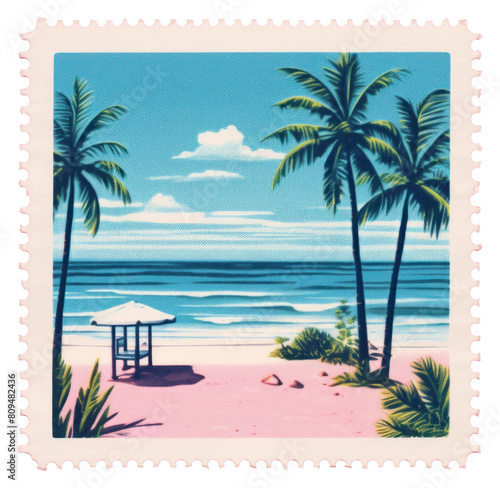 PNG  Beach with Risograph style outdoors nature plant.