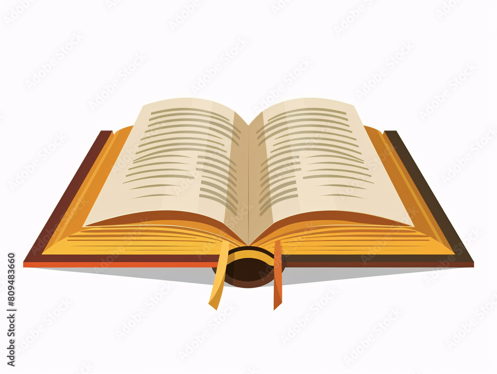 Obraz premium An illustration of the independent elements of an open book 