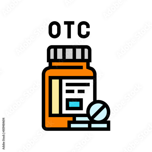 over counter otc medications color icon vector. over counter otc medications sign. isolated symbol illustration