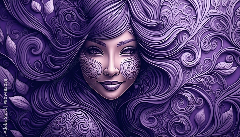 Portrait of a young woman with long, wavy brunette hair, sparkling hazel eyes, and an enigma Portrait of a young woman with long, wavy brunette hair, sparkling hazel eyes, and an enigma