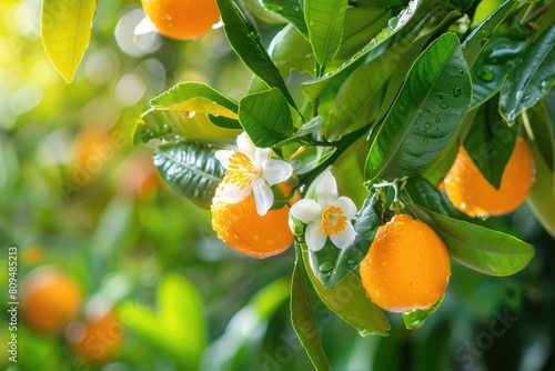 Bright Green Orange Tree Leaves Complement the Beauty of Neroli Blossoms - Capturing the Essence