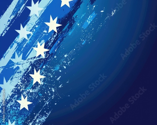 Abstract Blue Banner for Peace Officers Memorial Day Celebration in America: Honor and Tribute photo