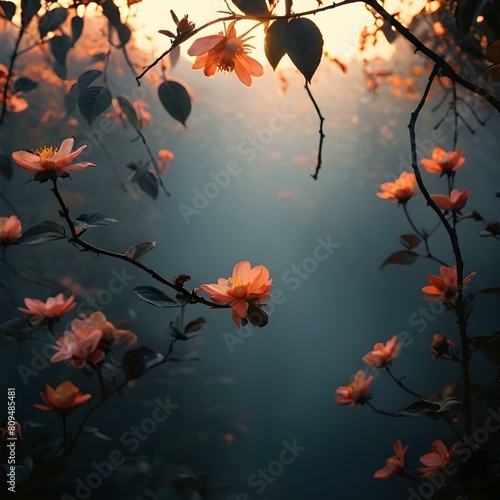 Wallpaper Mural Dark Floral Digital Backdrop for Maternity Photos - Flower Overlay for Photoshop | Floral Photography Digital Composite Torontodigital.ca