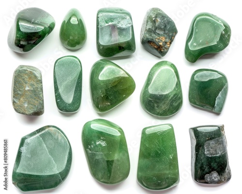 Collection of Polished Green Aventurine Gemstones - Natural Stones for Mineral and Gemstone