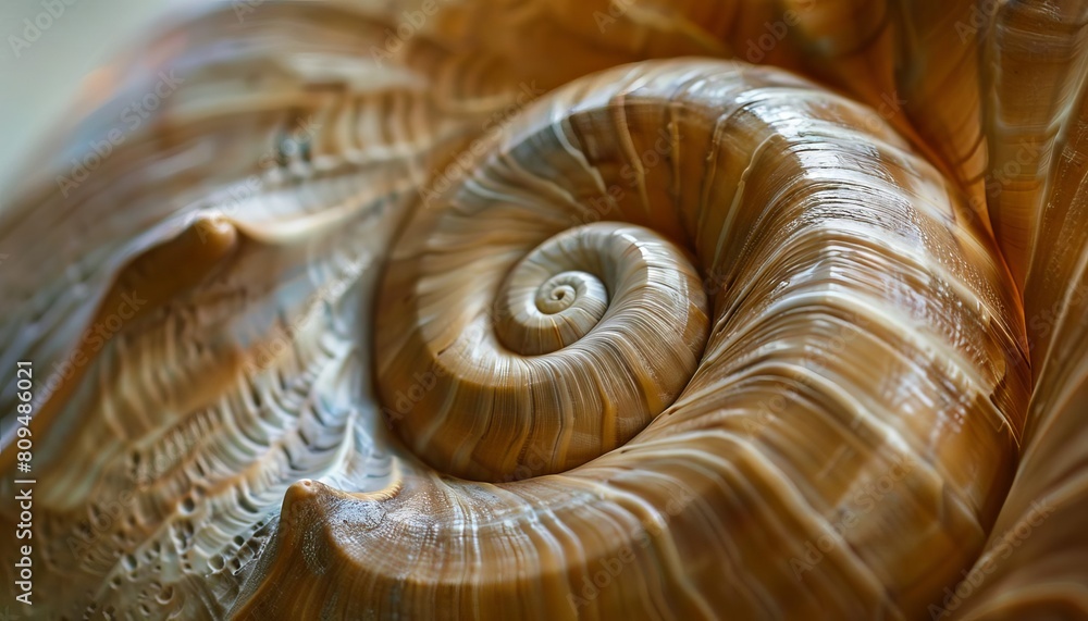 The spiraling shells of sea snails, creating naturally perfect shapes The spiraling shells of sea snails, creating naturally perfect shapes
