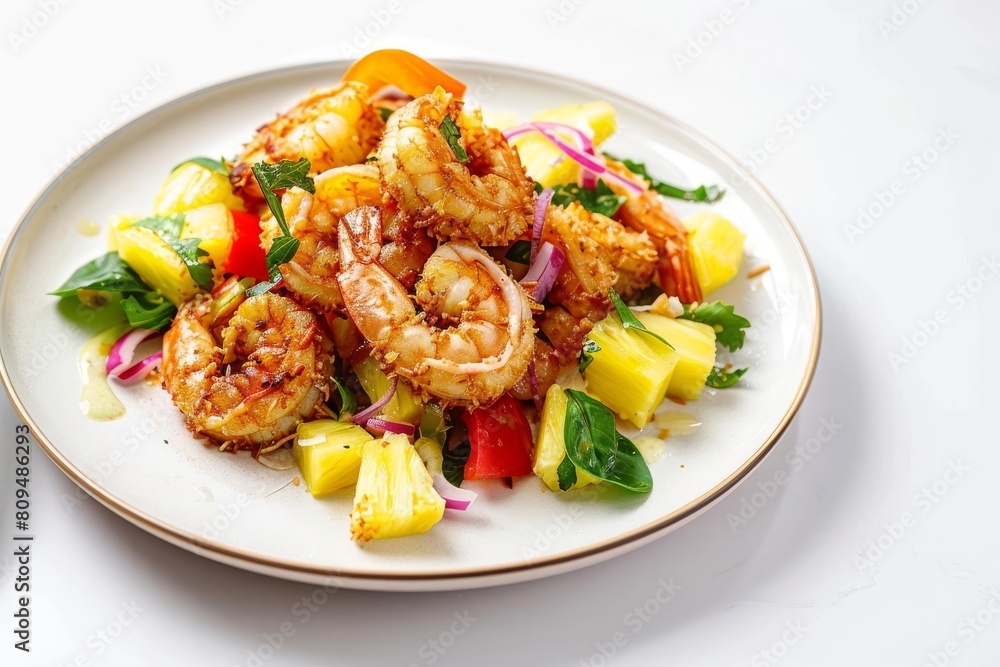 Tantalizing Coconut Shrimp and Pineapple Salad with Zesty Sweet Chili Tantalizing Coconut Shrimp and Pineapple Salad with Zesty Sweet Chili