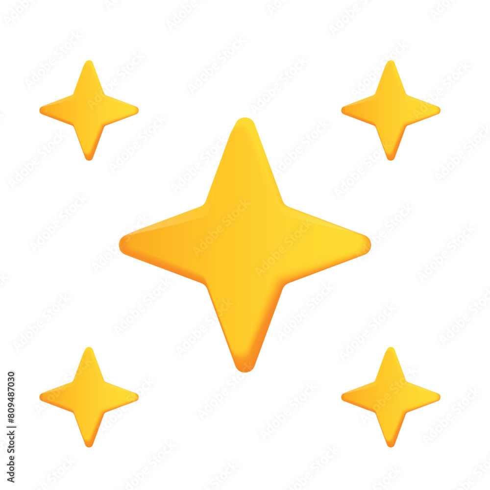 Gold star sparkle emoji. Cute shiny star shaped object. Magic element. Party confetti with star and serpentine ribbon. sparkle icon. shine symbol isolated on white background Gold star sparkle emoji. Cute shiny star shaped object. Magic element. Party confetti with star and serpentine ribbon. sparkle icon. shine symbol isolated on white background