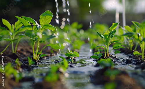 Innovative water conservation technologies, such as smart irrigation systems or rainwater harvesting equipment, in action. 