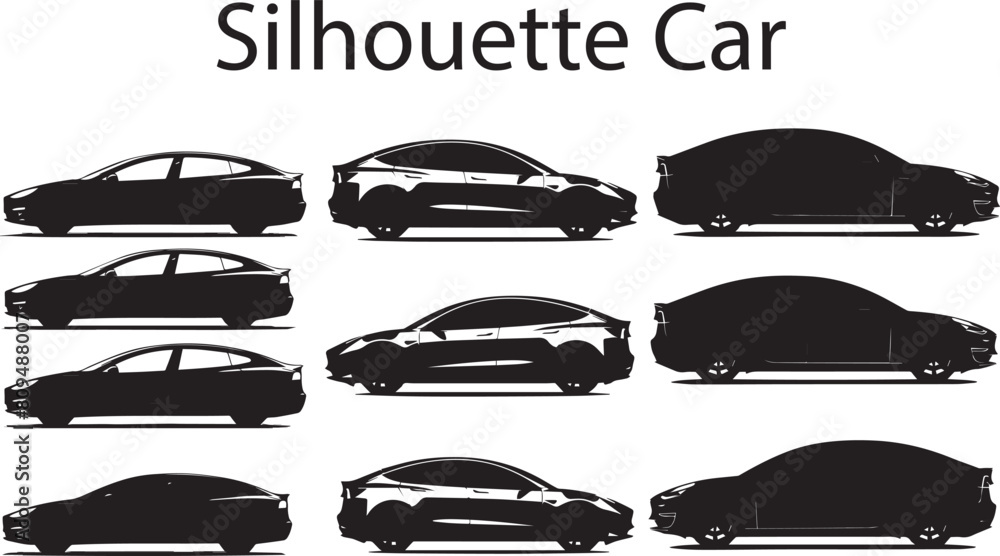 Car Artistic Blends Darkened Silhouette Illustrations Car Artistic Blends Darkened Silhouette Illustrations