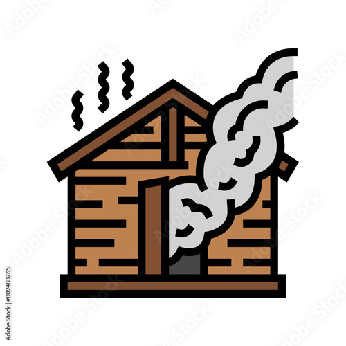 finnish sauna color icon vector. finnish sauna sign. isolated symbol illustration