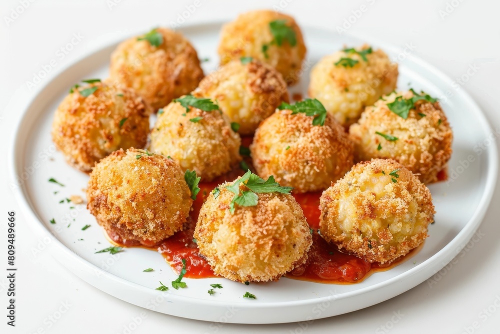 Flavorful Air Fryer Arancini with Fresh Herbs and Sauce Flavorful Air Fryer Arancini with Fresh Herbs and Sauce