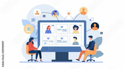 Wallpaper Mural Human resources implement integrated communication platforms in hybrid teams to facilitate real-time collaboration from various locations Torontodigital.ca