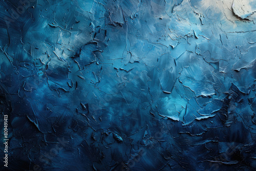 A dark blue background with cracked rock texture, rendered in the style of digital painting. Created with Ai
