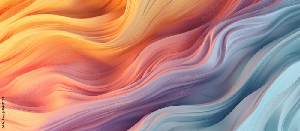 Gradient color fabric waves