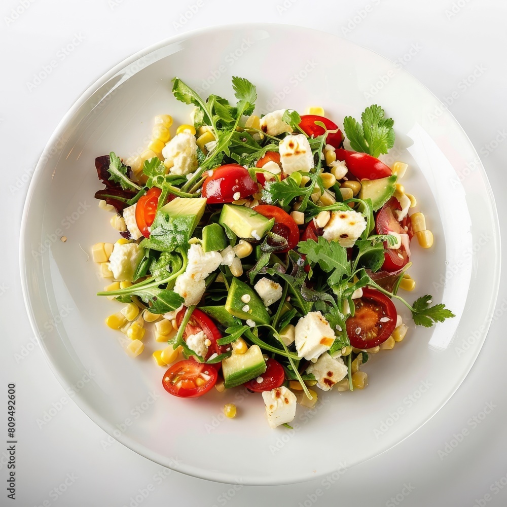 Wholesome Corn, Tomato, and Avocado Salad with Zesty Cilantro Dressing