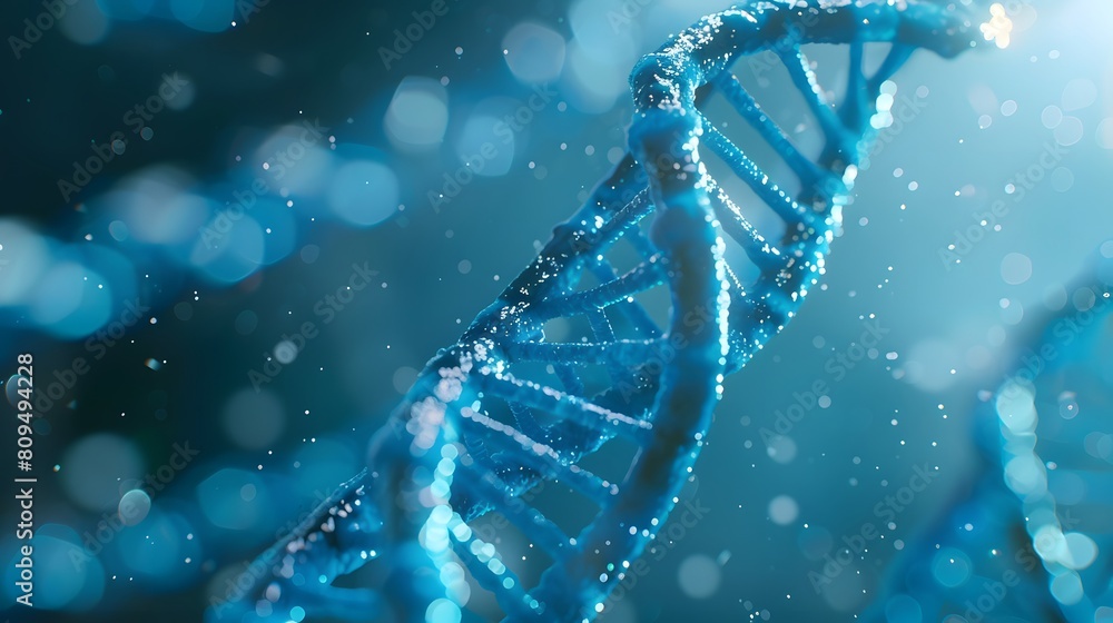 Blue helix human DNA structure. DNA gene helix spiral molecule structure Blue helix human DNA structure. DNA gene helix spiral molecule structure