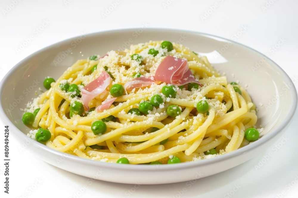 Rustic Aglio e Olio Pasta with Peas and Crispy Prosciutto Rustic Aglio e Olio Pasta with Peas and Crispy Prosciutto
