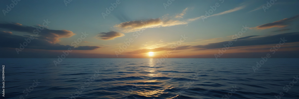  photograph showing a wide and extensive body of water with a cloudy sky hovering above it,