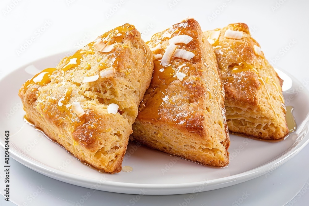 Indulgent Orange Coconut Scones with Egg Yolk Glaze Indulgent Orange Coconut Scones with Egg Yolk Glaze