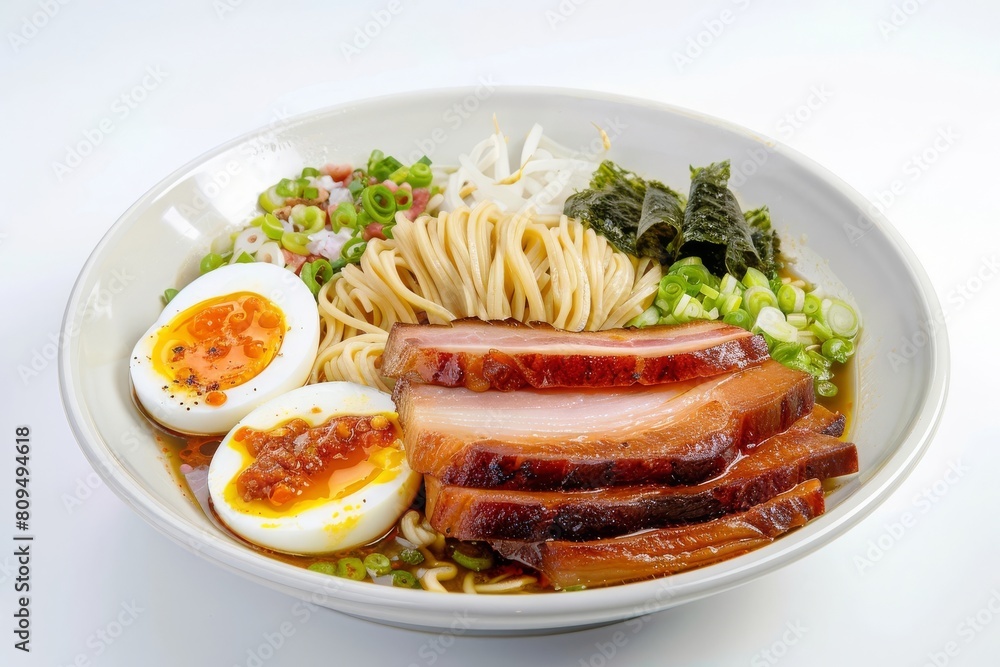 Gourmet Afternoon Ramen with Flavorful Broth and Tender Pork Belly